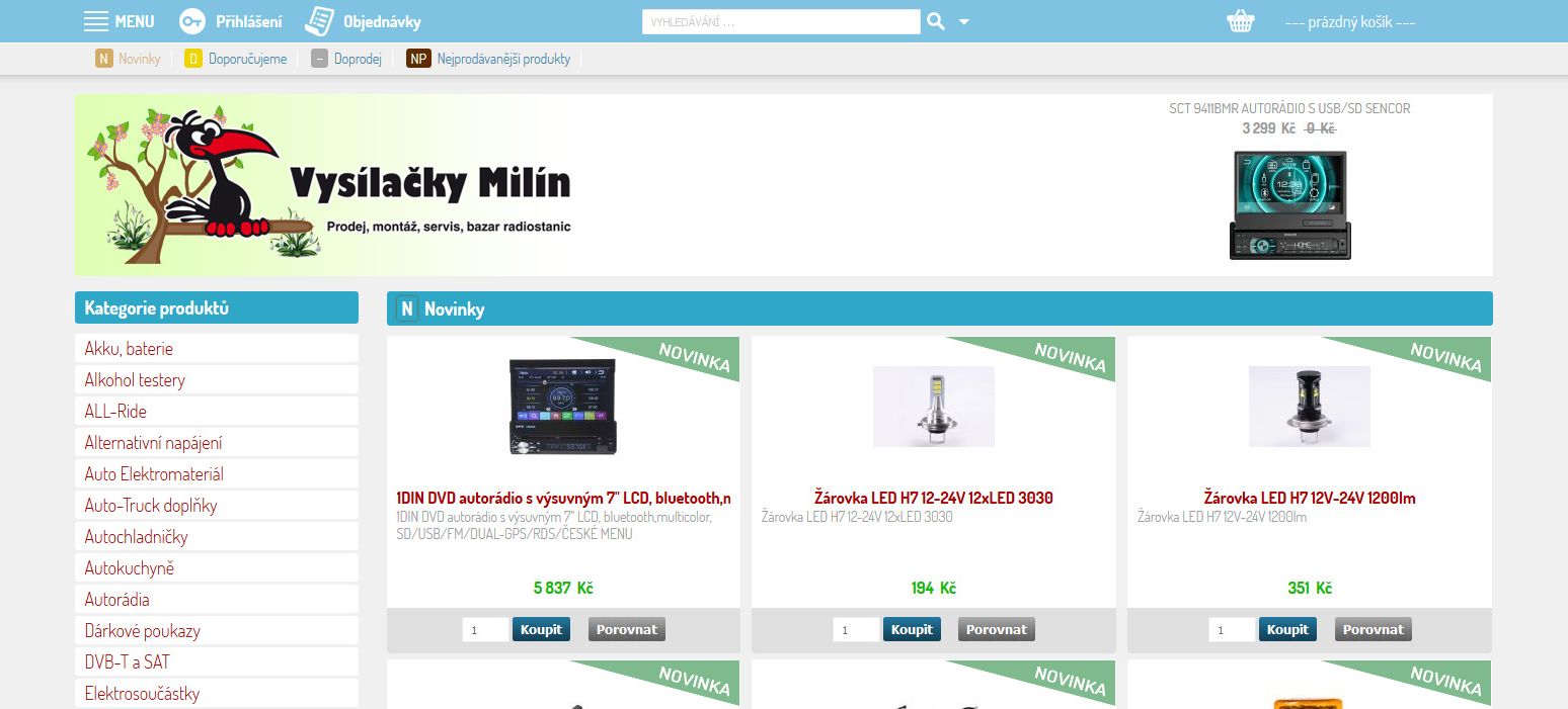 VYSÍLAČKY MILÍN.cz ....... reference KAO.cz