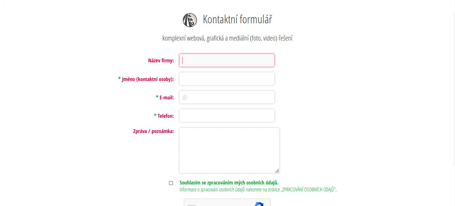 Exposale - formulářový systém ....... reference KAO.cz