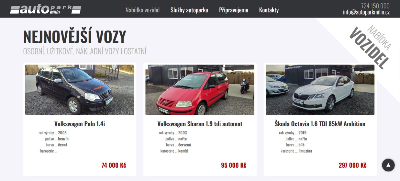 Autopark Milín ....... reference KAO.cz